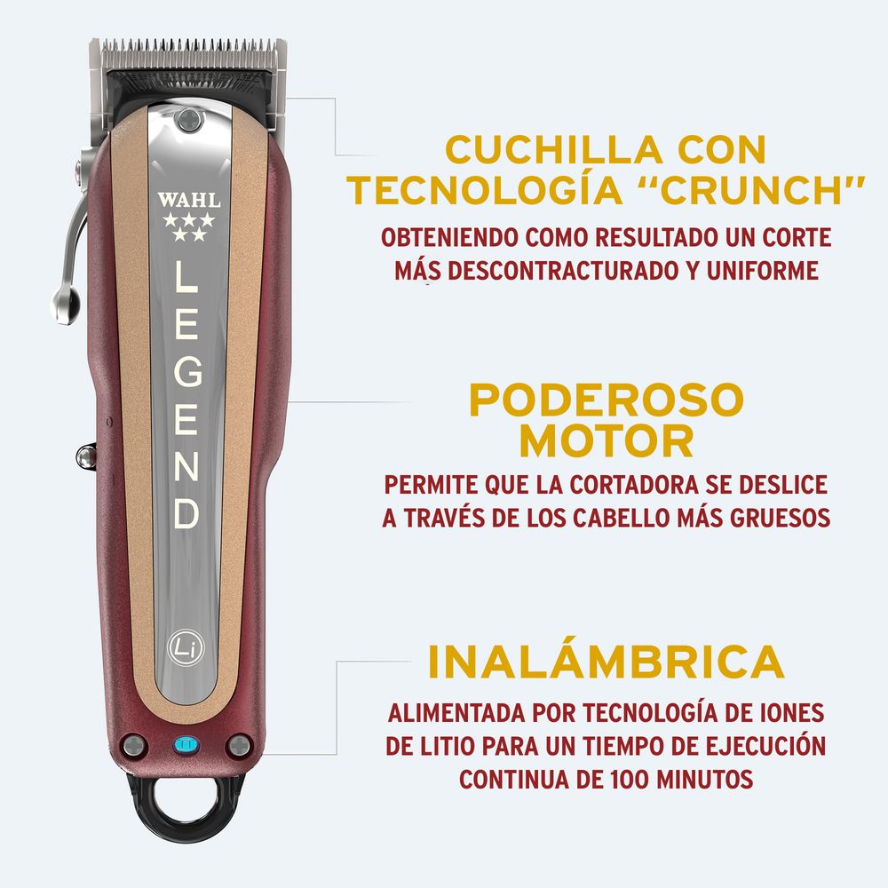 Maquina De Cortar Pelo Wahl Legend Cortadora Legend Inalámbrica