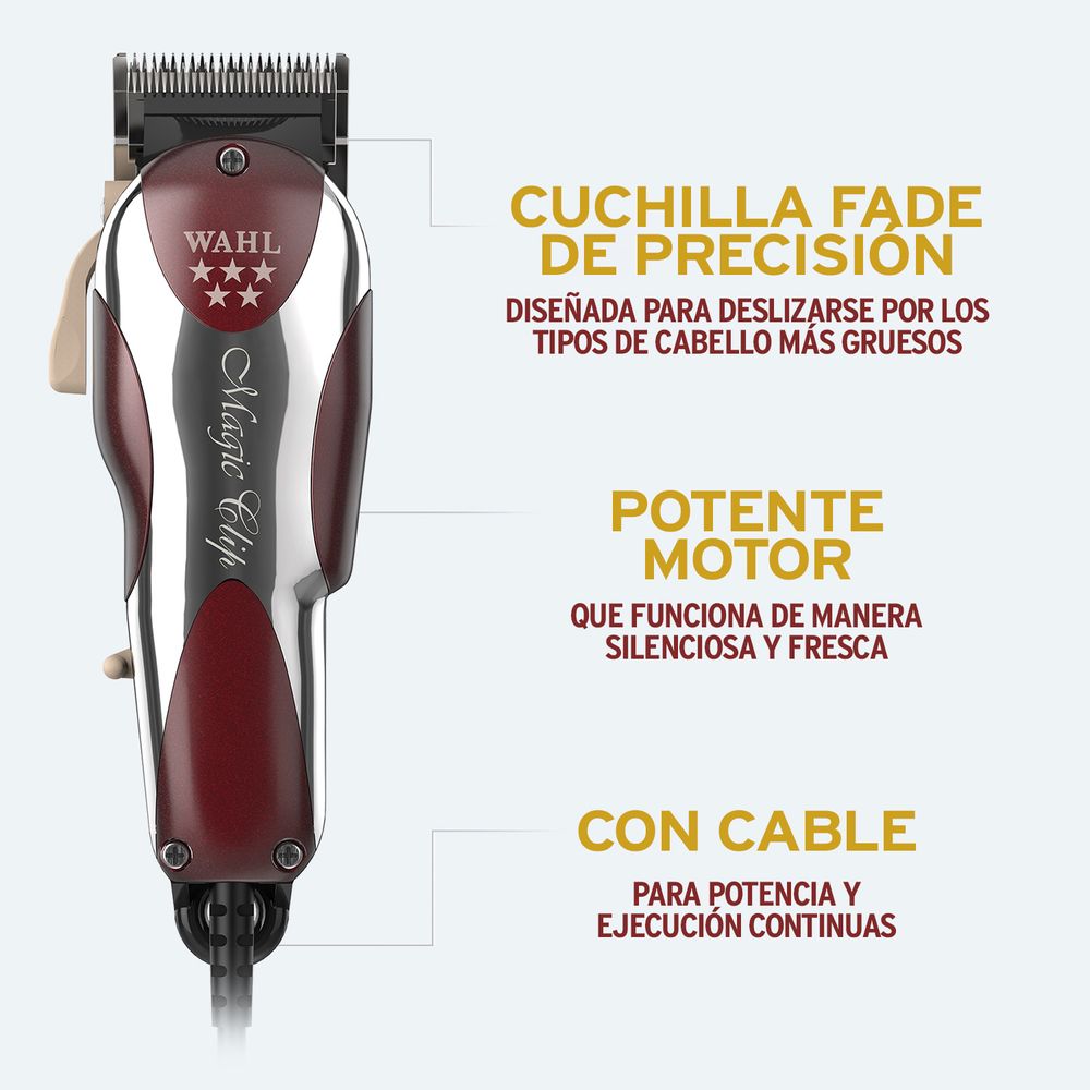 Star Magic Clip Wahl Precio Wahl Professional Wahl Professional Star Magic Clip Cord-Cordless  Premium Attachments Staggertooth Blade Pin GCC Maroon/Silver  Maroon/Silver Best Price KSA Riyadh, Jeddah